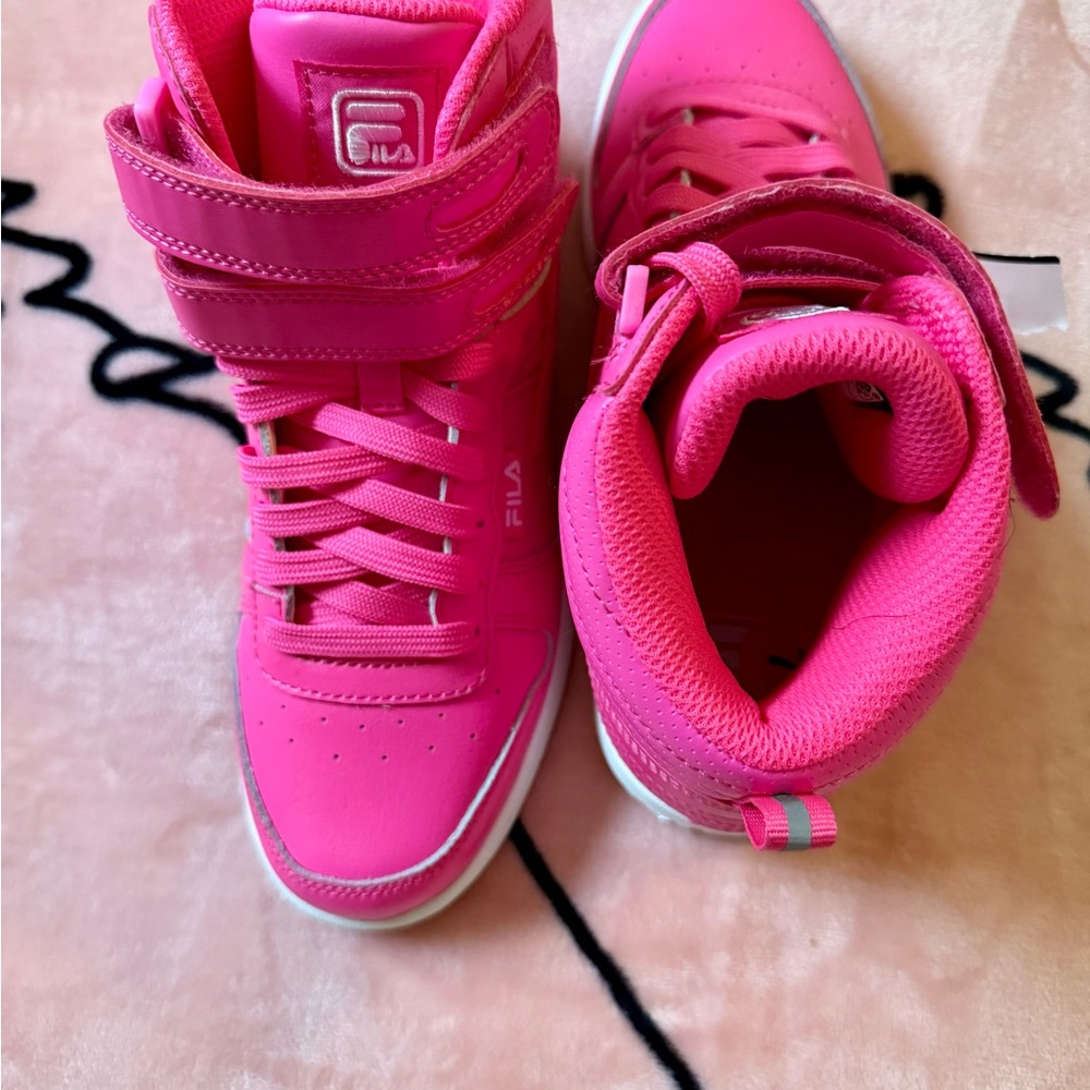 Fila Pink High-Top Athletic Shoes